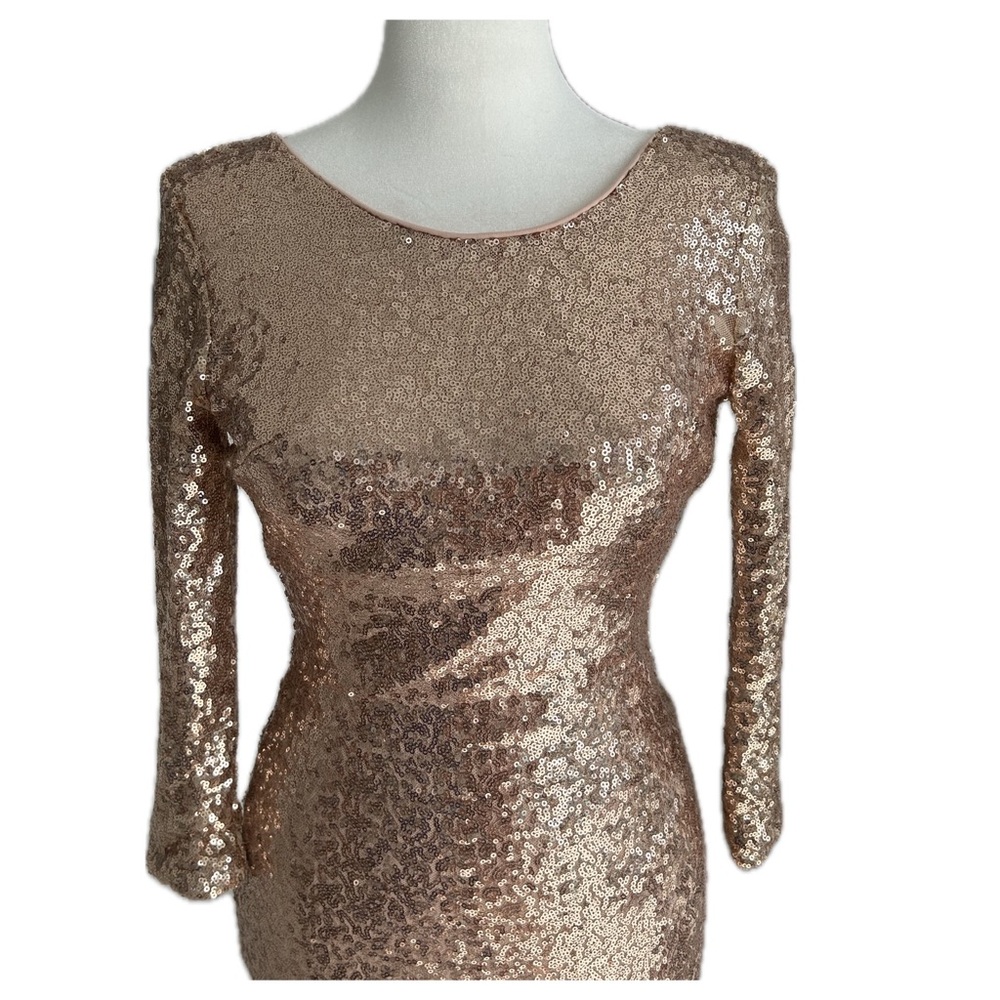 Lulu’s Rose Gold Sequin Mini Dress